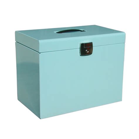 a4 metal box file ice blue|a4 lockable box file.